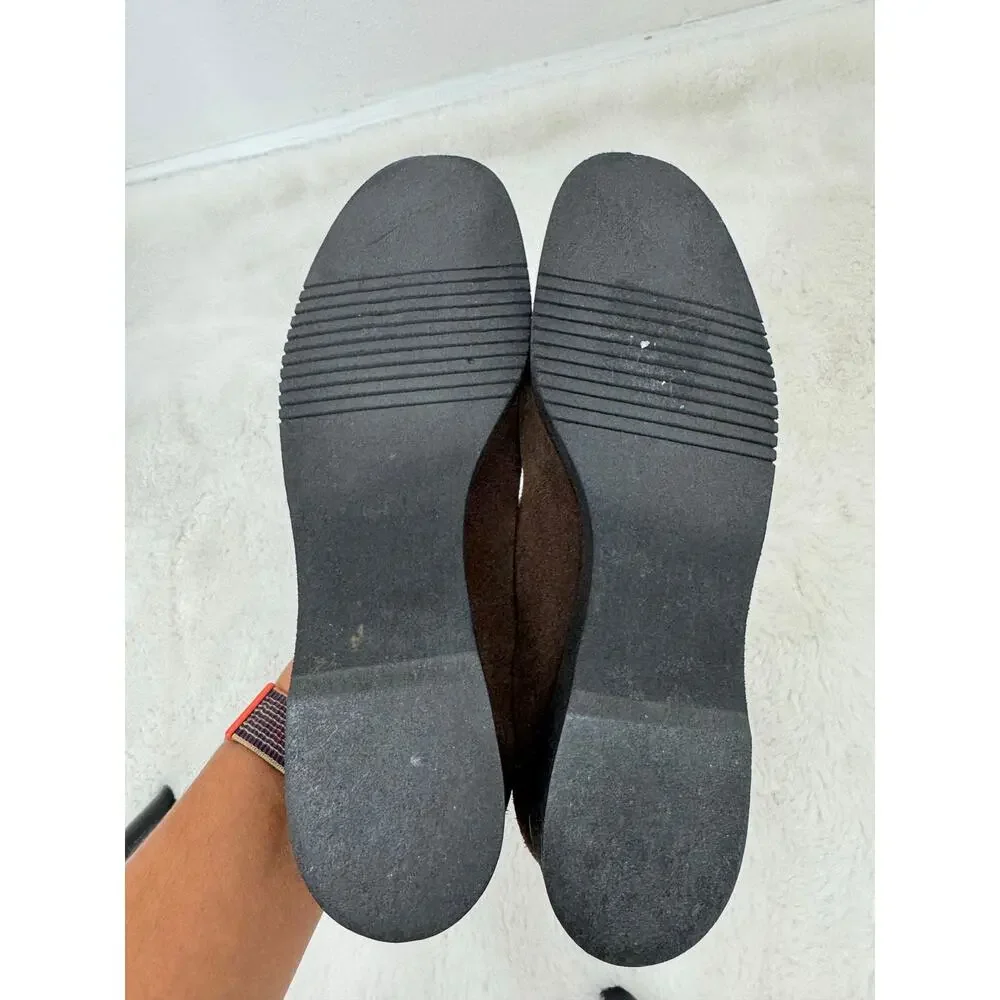 Salvatore Ferragamo Brown Suede Wedge Loafers 9.5 B - Picture 10 of 10